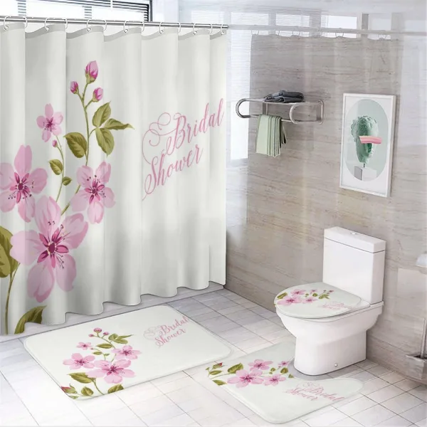 Spring Bridal Flowers on a shower curtain