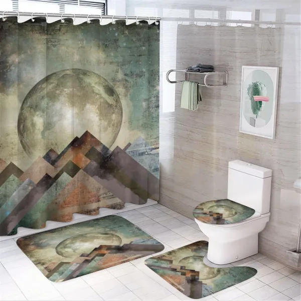 Stripes with Grunge Effect on a shower curtain