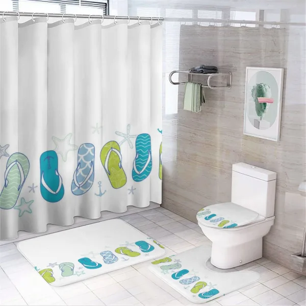 Summer Flip Flops on a shower curtain