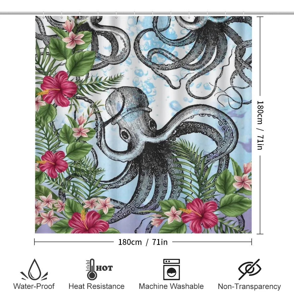Tropic Hibiscus and Octopus — Detail 2