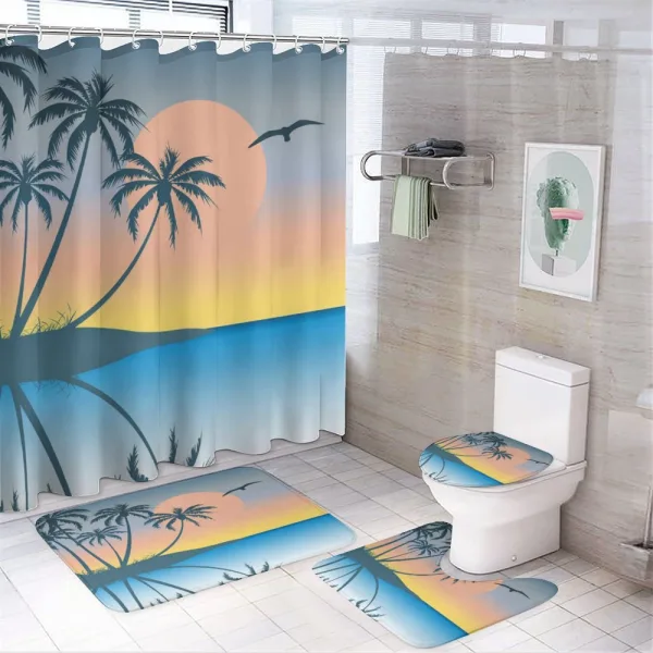 Tropical Island Exotic on a shower curtain