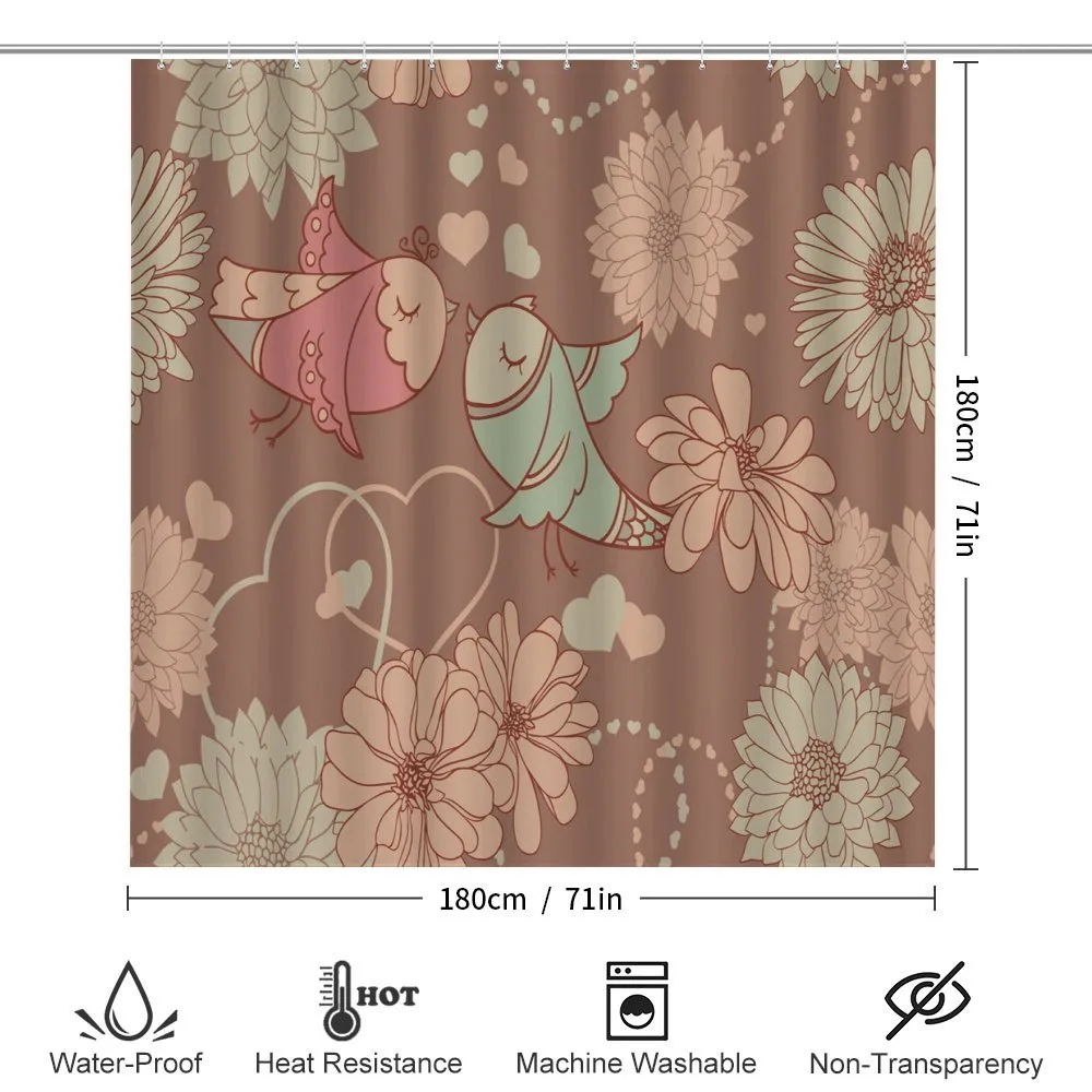 Vintage Birds Flowers Love — Detail 2