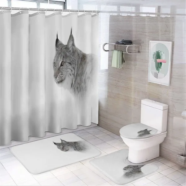 Wild Lynx Norway on a shower curtain
