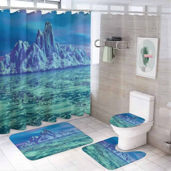 Arctic Landscape Scene on a shower curtain