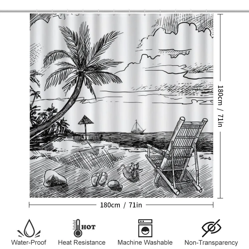 Beach Sketch with Chair Tree — Detail 2