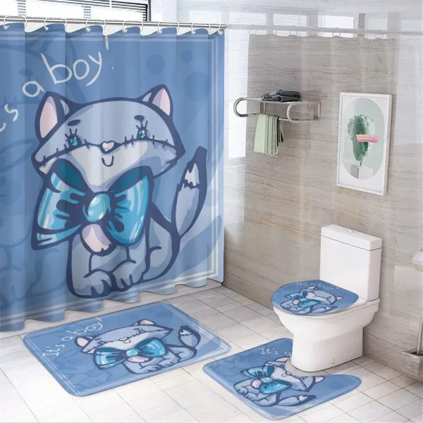 Bow Tie Its Boy on a shower curtain