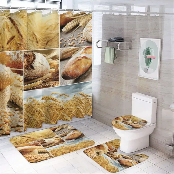 Bread Making Wheat on a shower curtain