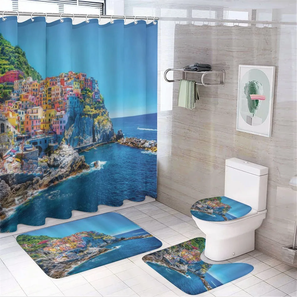 Colorful Houses on Hill — Your design