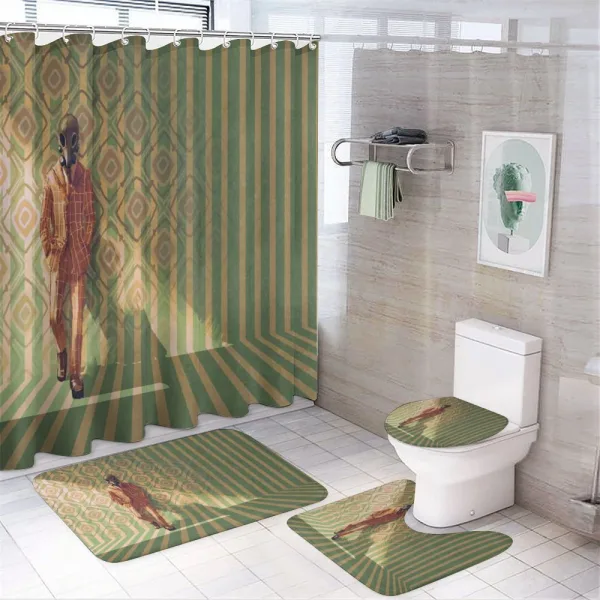 Fashion Retro Art on a shower curtain
