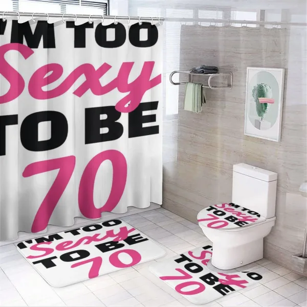 Hand Written Words on a shower curtain