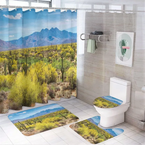 Landscape of Desert on a shower curtain