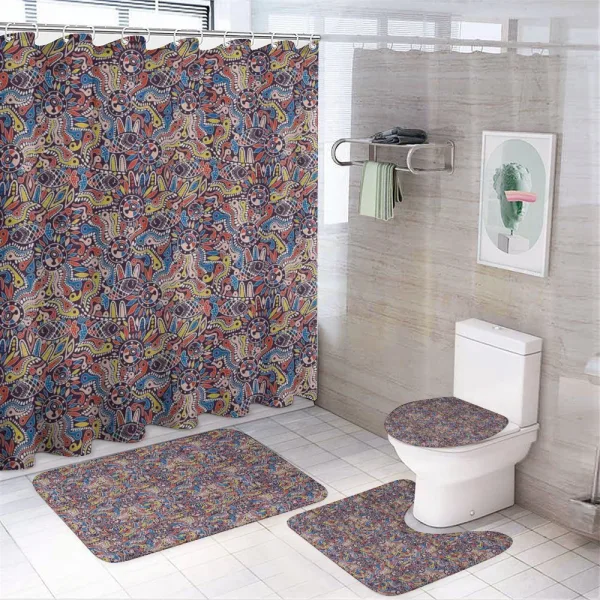 Mosaic Bohemian on a shower curtain