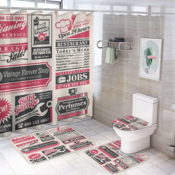News Magazine Design on a shower curtain