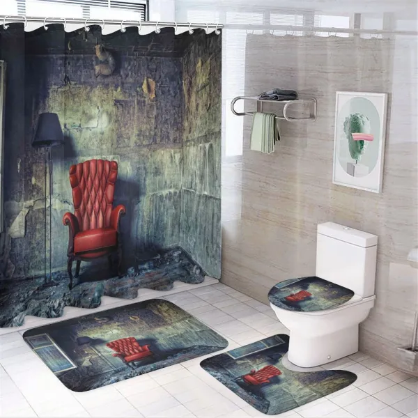 Old Armchair Messy House on a shower curtain