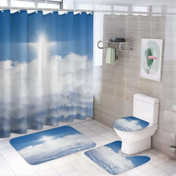 Paradise Sky on a shower curtain