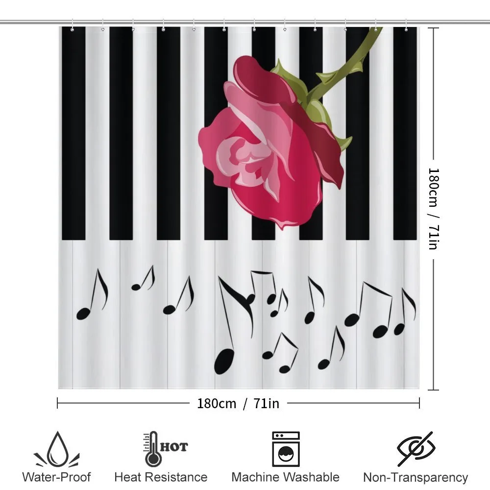 Red Rose on the Piano — Detail 2