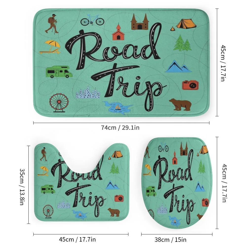 Road Trip Calligraphy with Map — Detail 1