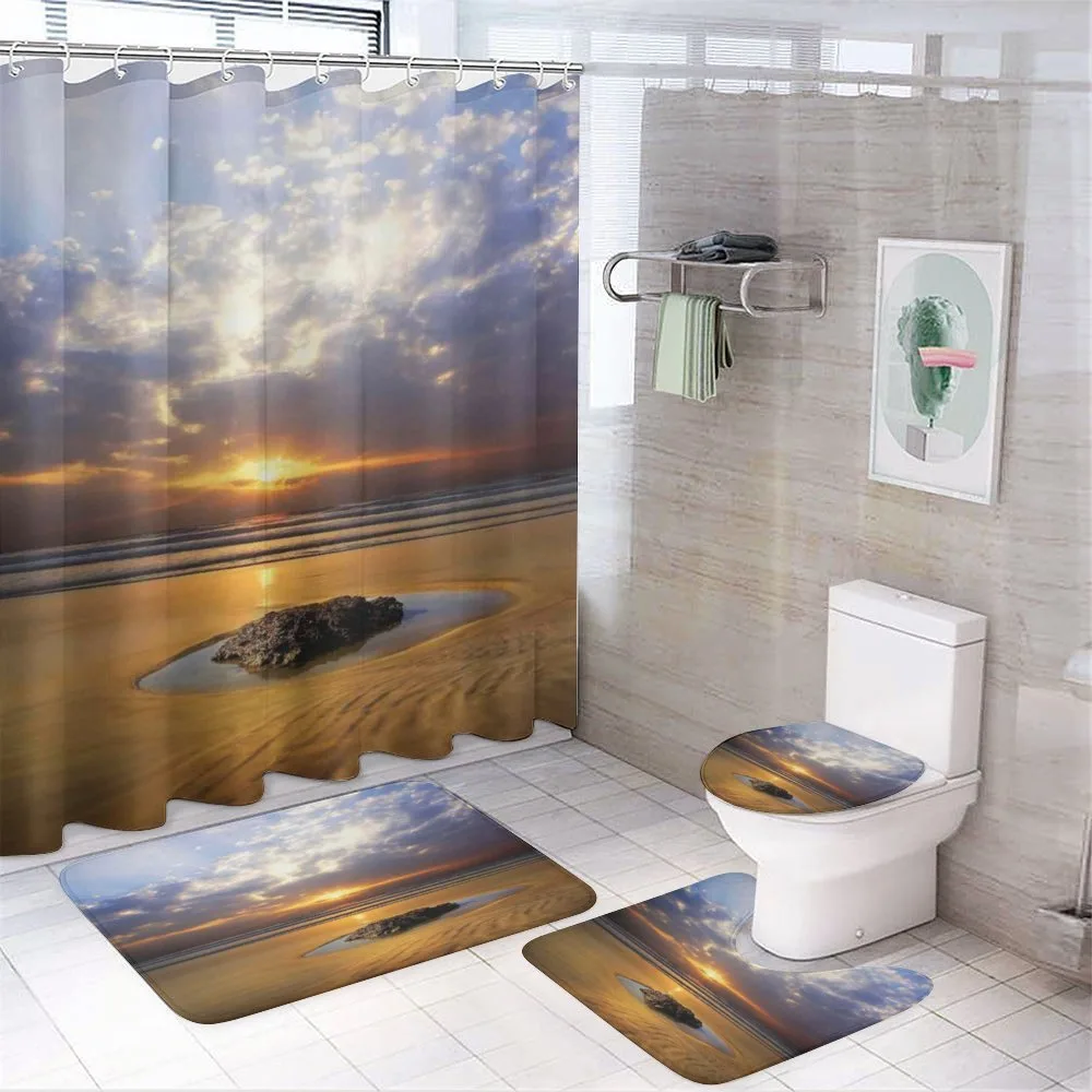 Sunbeams Cloudy Sky Sea — Your design