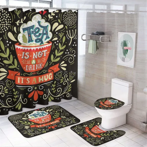 Tea is not a Drink Its a Hug on a shower curtain