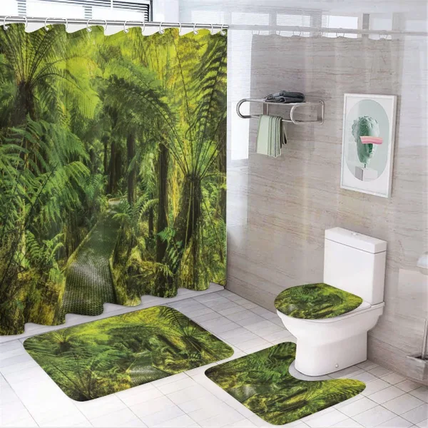 Traveling Nature on a shower curtain