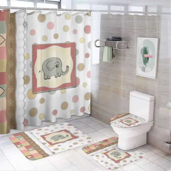 Vintage Hearts on a shower curtain