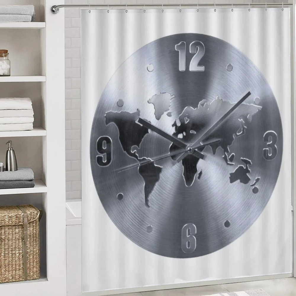 World Map Clock Pattern — Detail 4