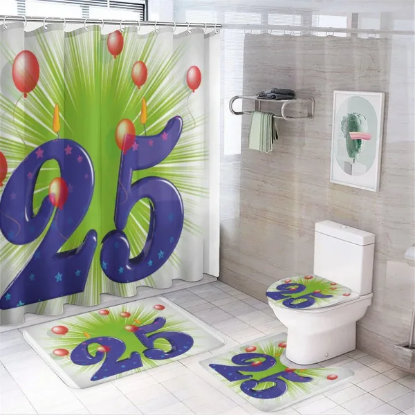 25 Stars on a shower curtain