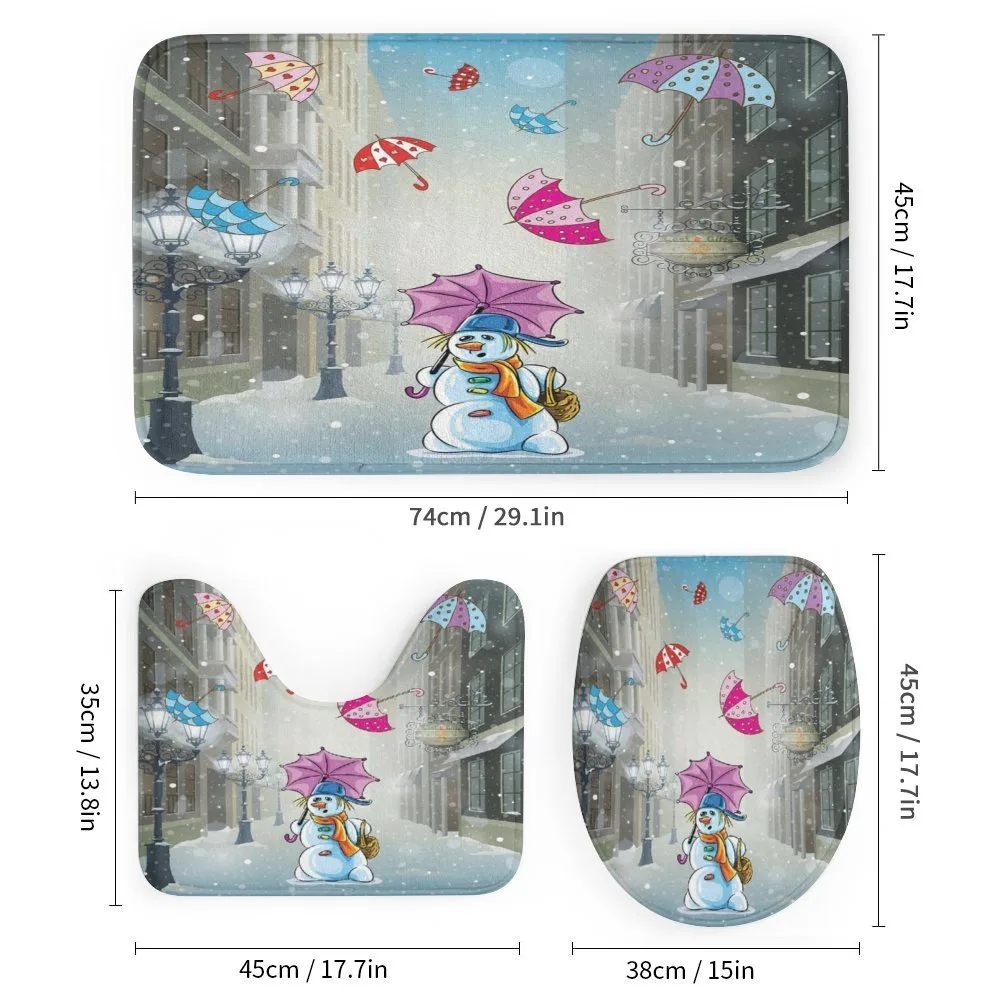 Cartoon Snowman and Umbrella — Detail 1