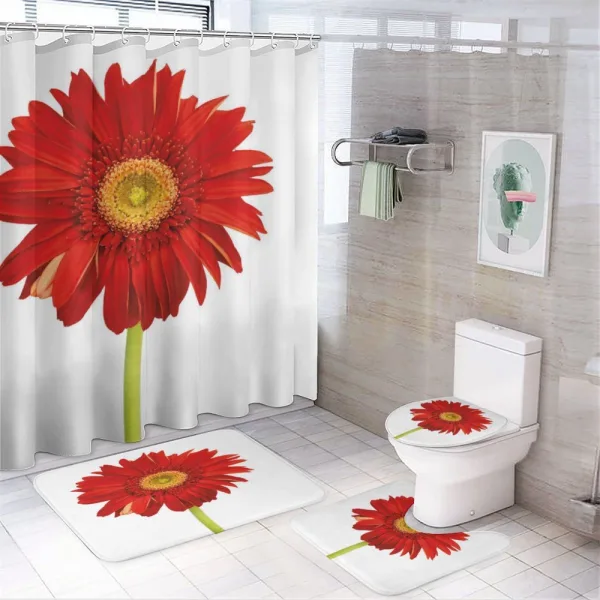 Closeup Flower Photo on a shower curtain