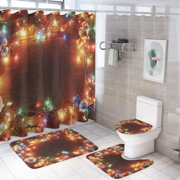 Fairy Pine Candies on a shower curtain