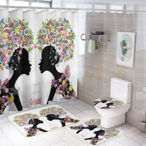 Floral Ladies on a shower curtain