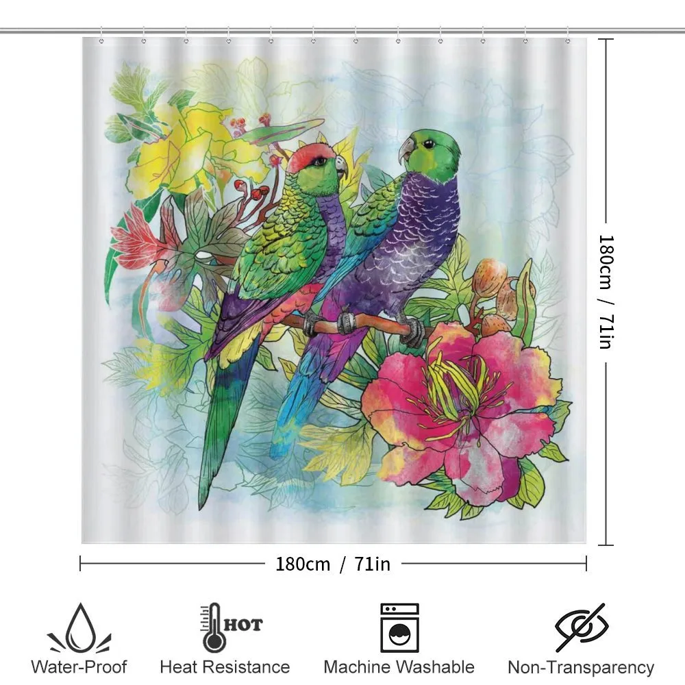 Flowers Parrots Love — Detail 2