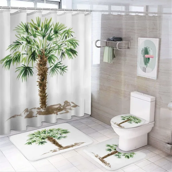 Hawaiian Palm Tree on a shower curtain