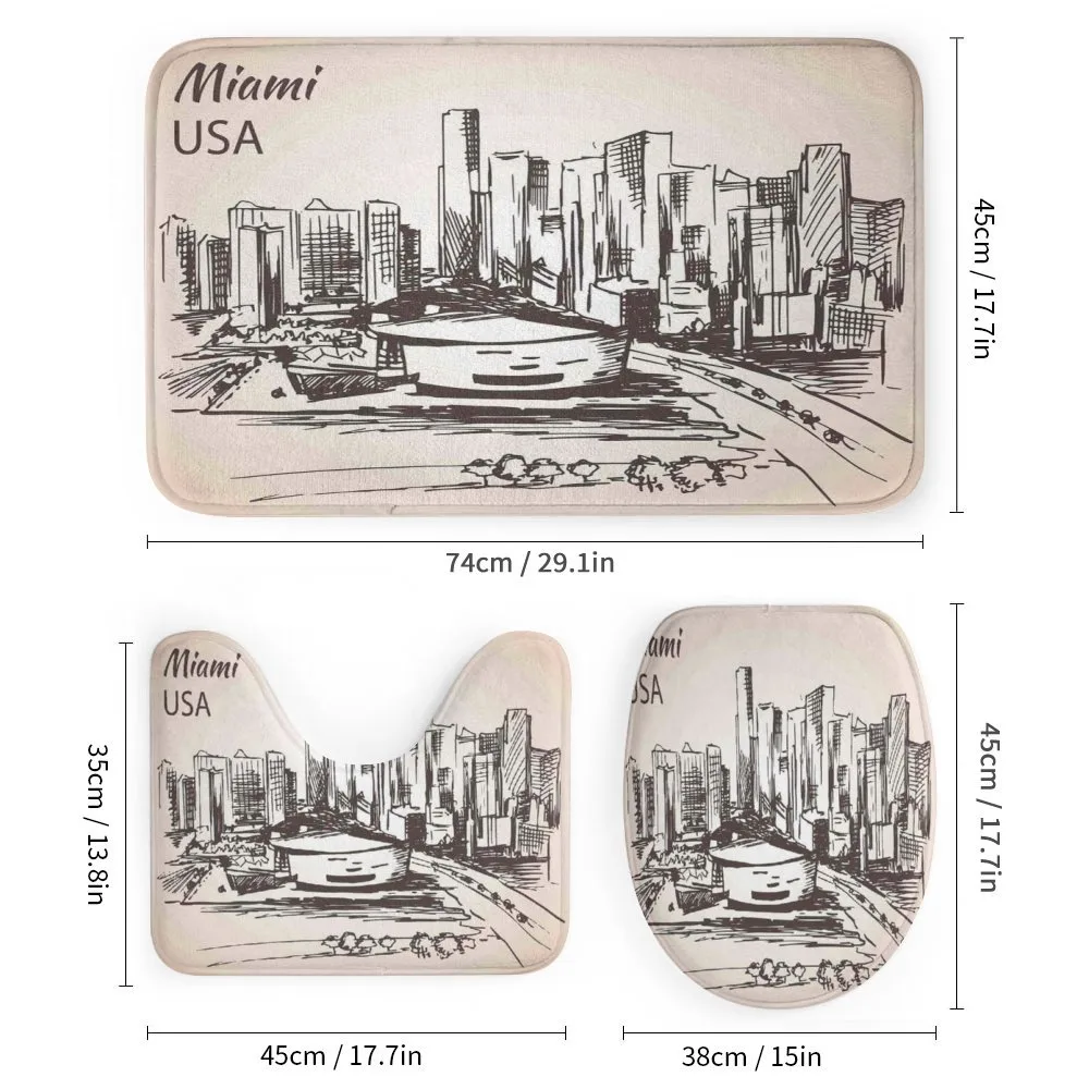 Miami Cityscape Sketch — Detail 1