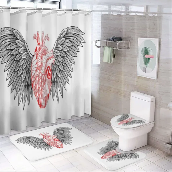 Realist Human Heart on a shower curtain