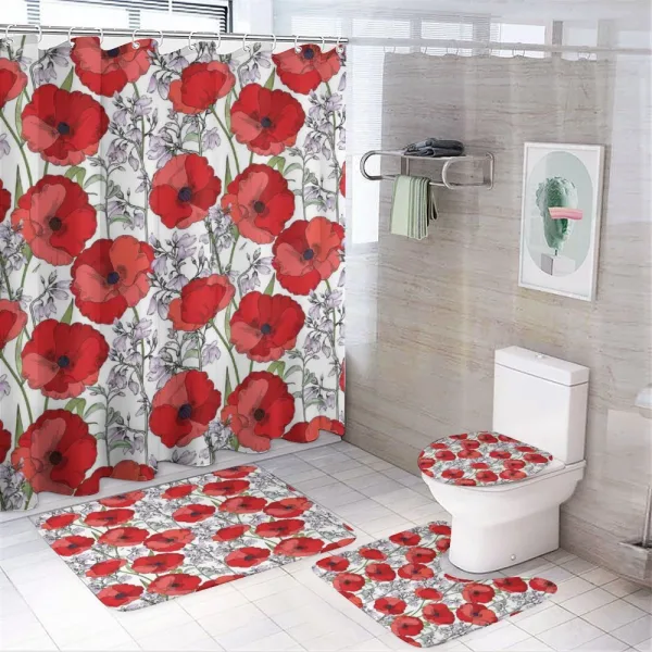 Rural Garden in Blossom on a shower curtain