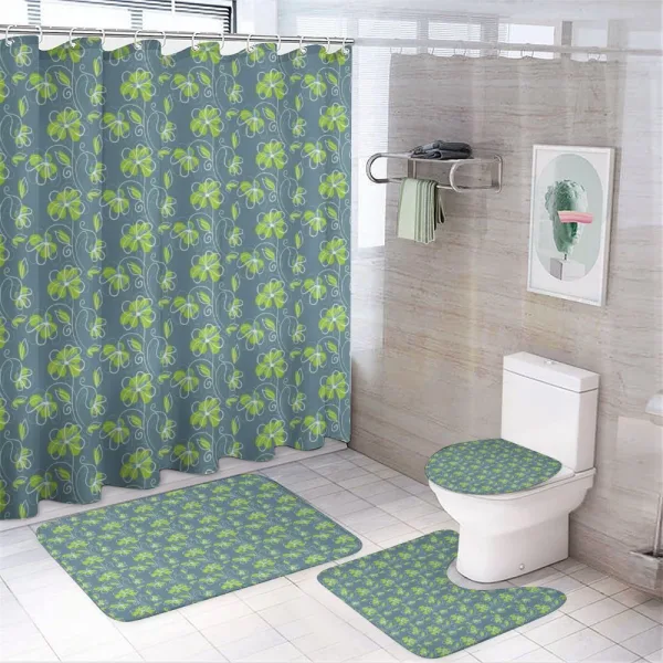 Spring Garden Doodle on a shower curtain