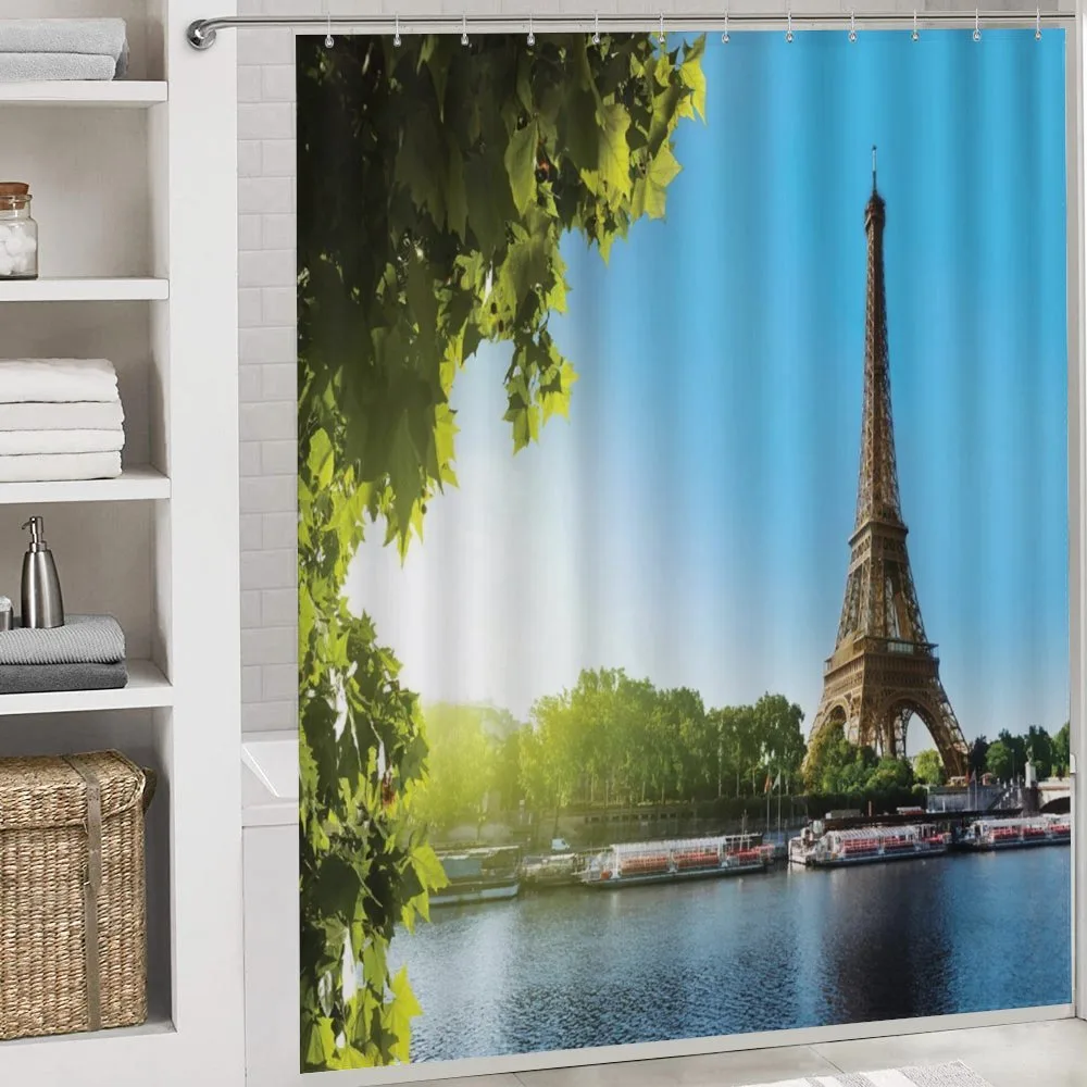 Sunny Day Eiffel Tower River — Detail 4