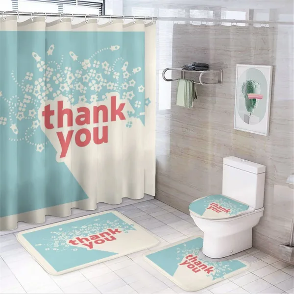 Tiny Stars and Rocket on a shower curtain