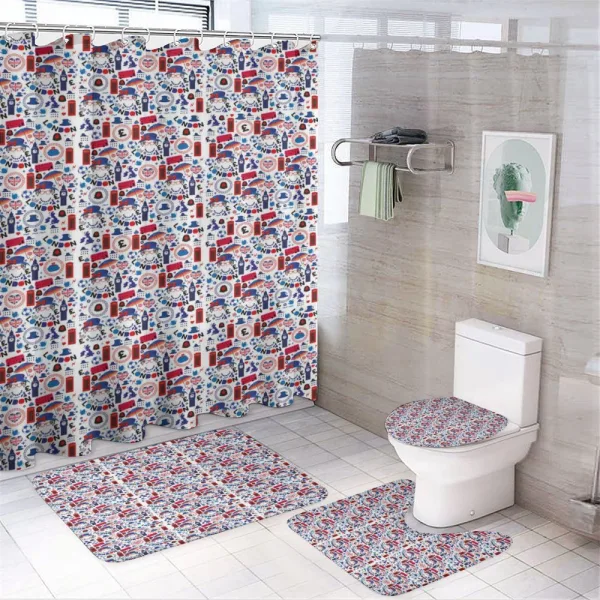Travel Theme on a shower curtain