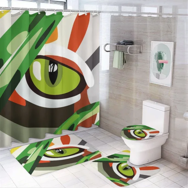 Wild Tiger Feline Cat Vivid on a shower curtain