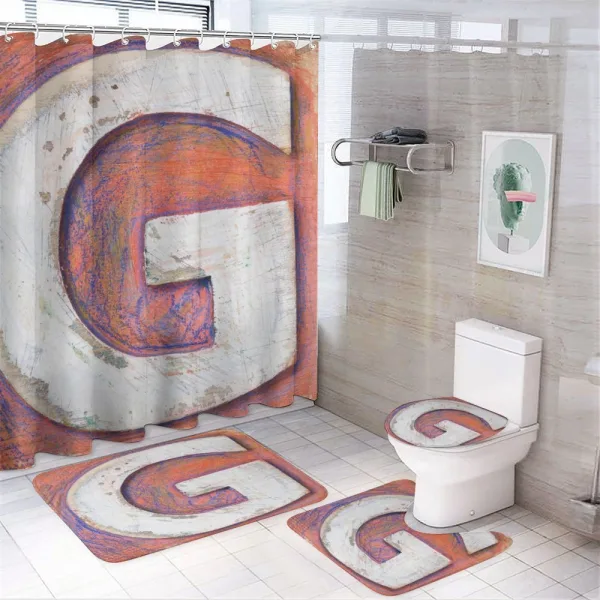 Worn Old Background G on a shower curtain