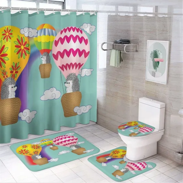 Animals in Balloons on a shower curtain