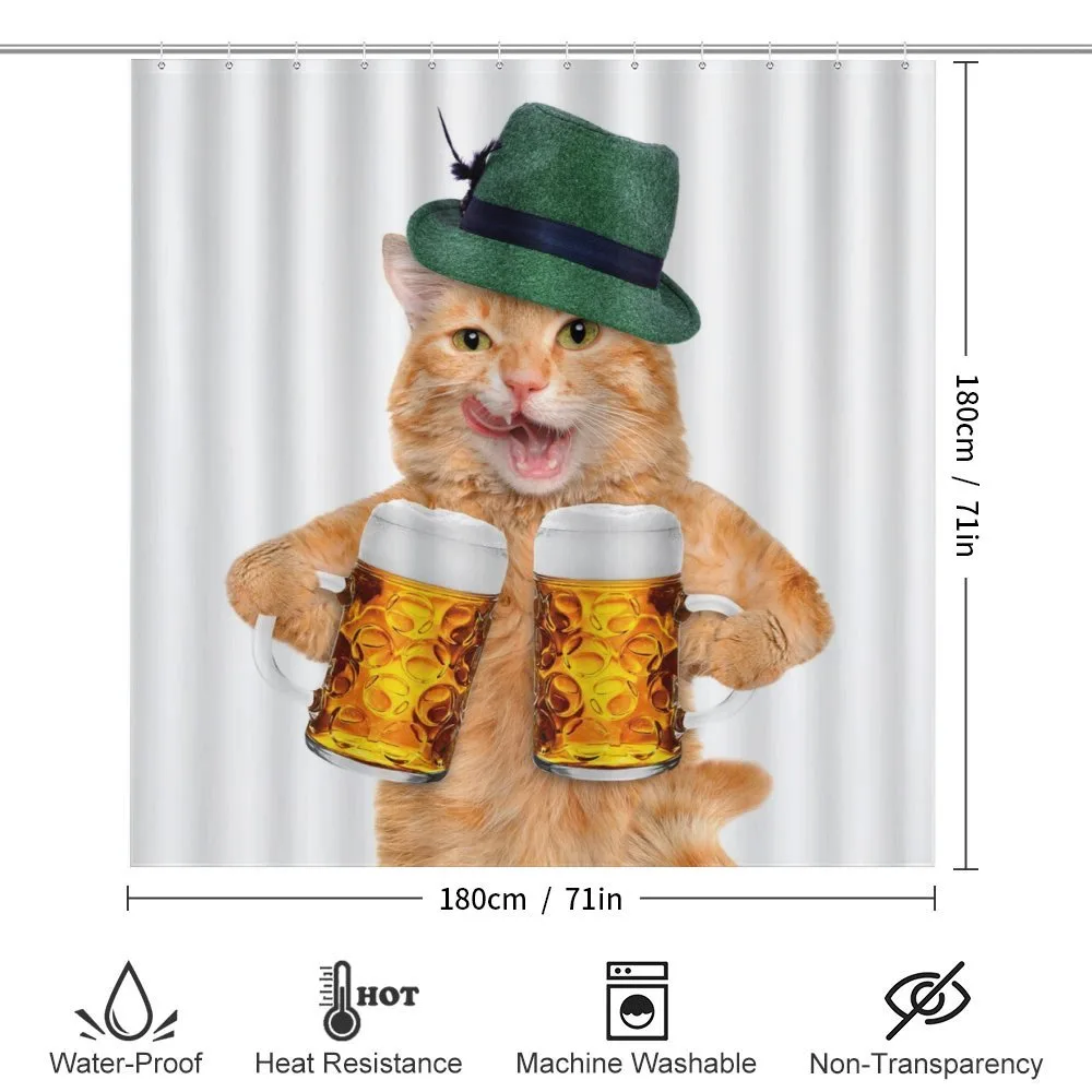 Cool Cat Hat Beer Mug Funny — Detail 2