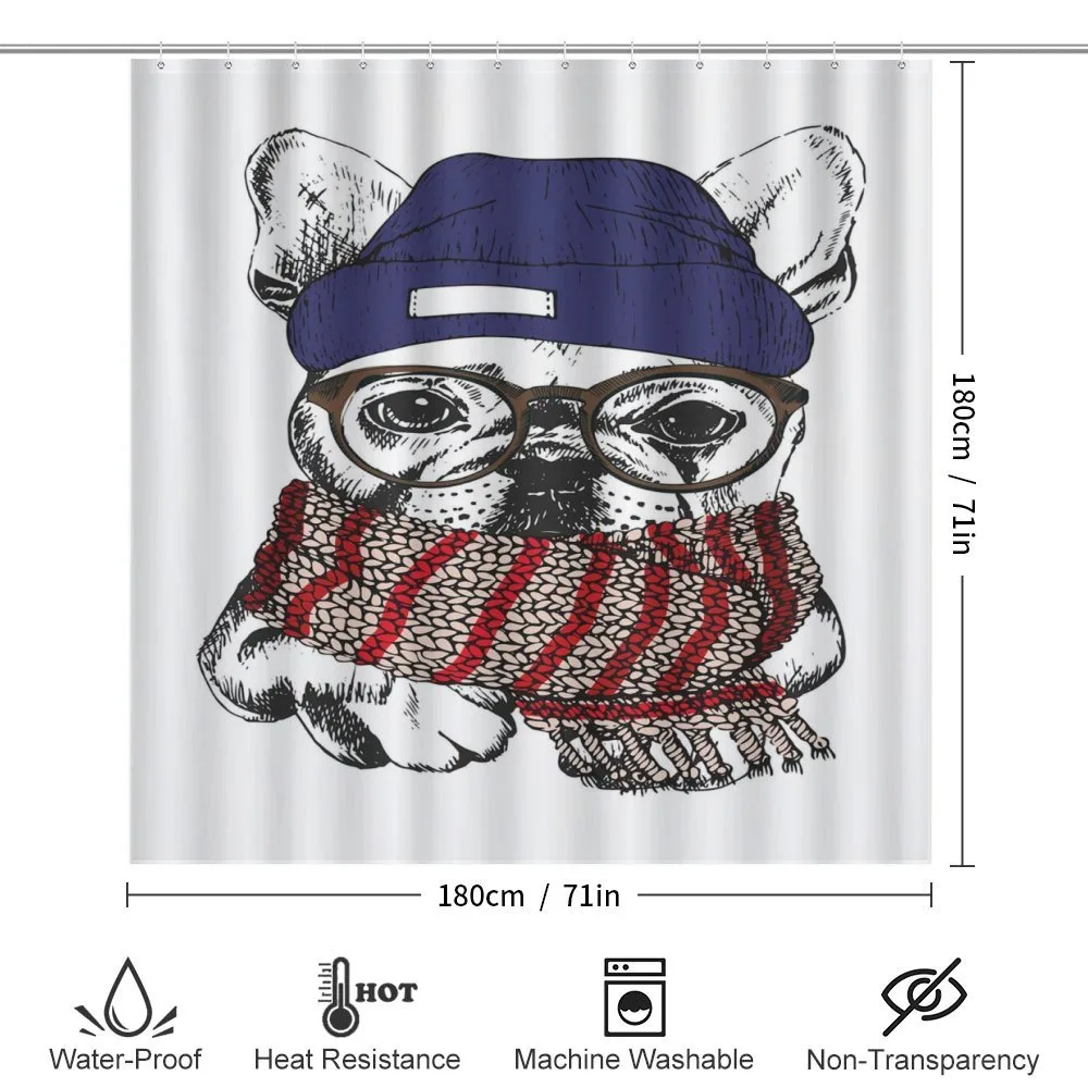 Cozy Hipster Winter Dog — Detail 2