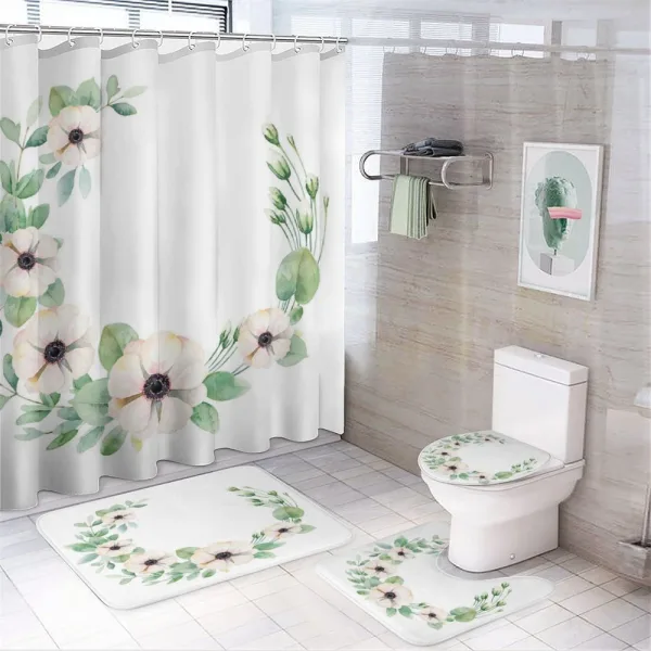 Fresh Plants on a shower curtain