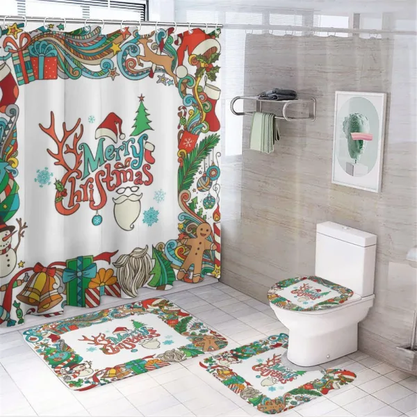 Santa Frame on a shower curtain