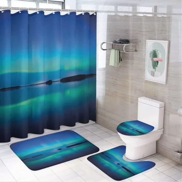 Sky Scenery Lake on a shower curtain