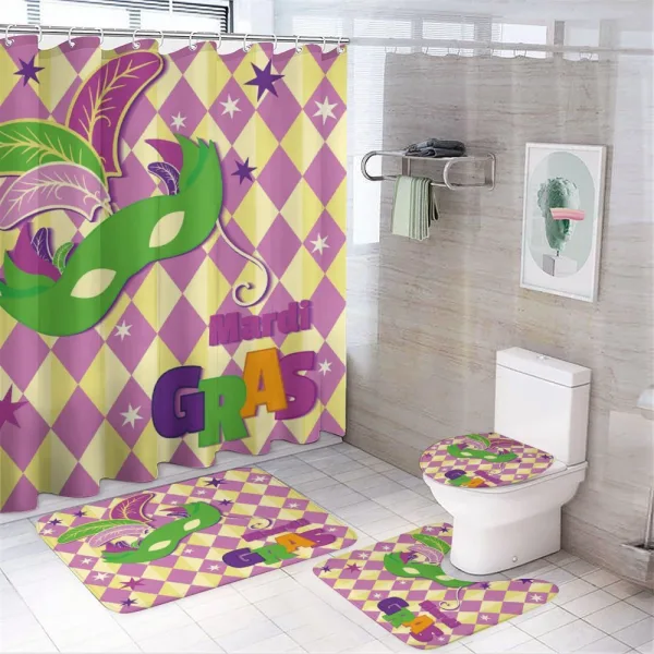 Stars Graphic Mask on a shower curtain