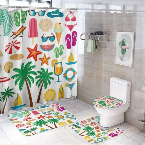Summer Ice Cream on a shower curtain